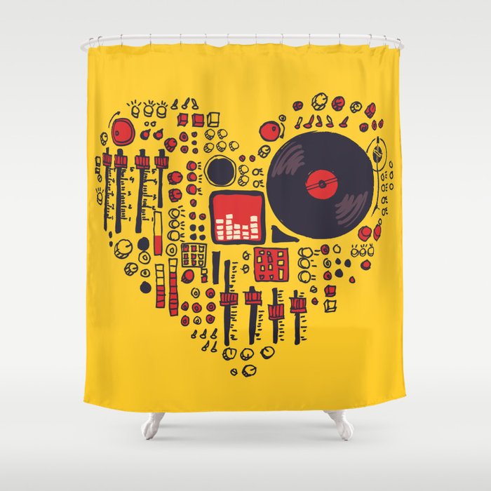Music in every heartbeat Shower Curtain