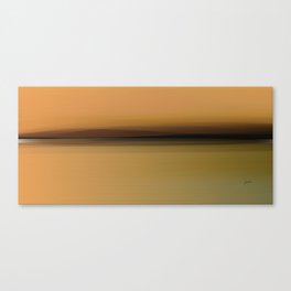 Orange And Brown Abstract Ocean Beach Landscape Canvas Print