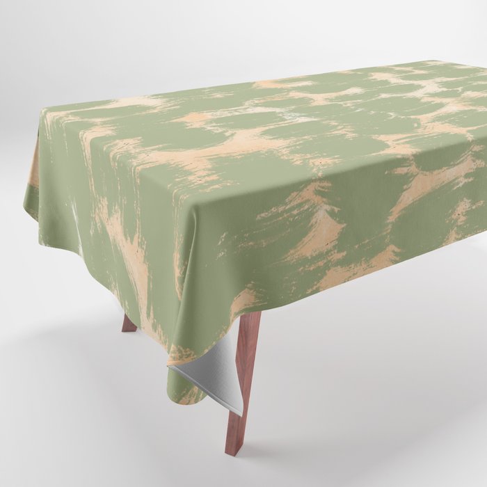 Abstract brushstrokes sage green var 2 Tablecloth