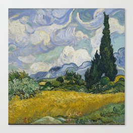  Vincent van Gogh. Wheat Field with Cypresses. Canvas Print