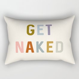 Get Naked, Modern Bathroom Decor Rectangular Pillow
