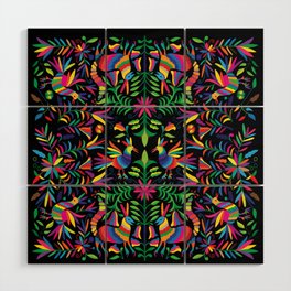 Otomi (Mexican print) - Black Wood Wall Art