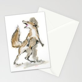 Angry fox Stationery Card