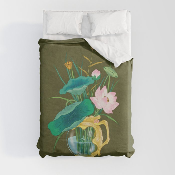 Minhwa: Lotus Vase C Type Duvet Cover