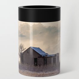 Test of Time - Abandoned House and Windmill in Front of Storm Clouds on Oklahoma Prairie Can Cooler