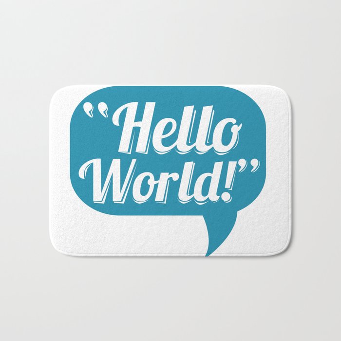 Hello World Bath Mat