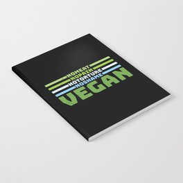 Vegan Typography Green Notebook