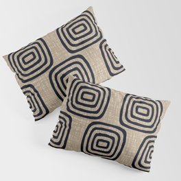 Mud Cloth Concentric Pattern 771 Black and Beige Pillow Sham