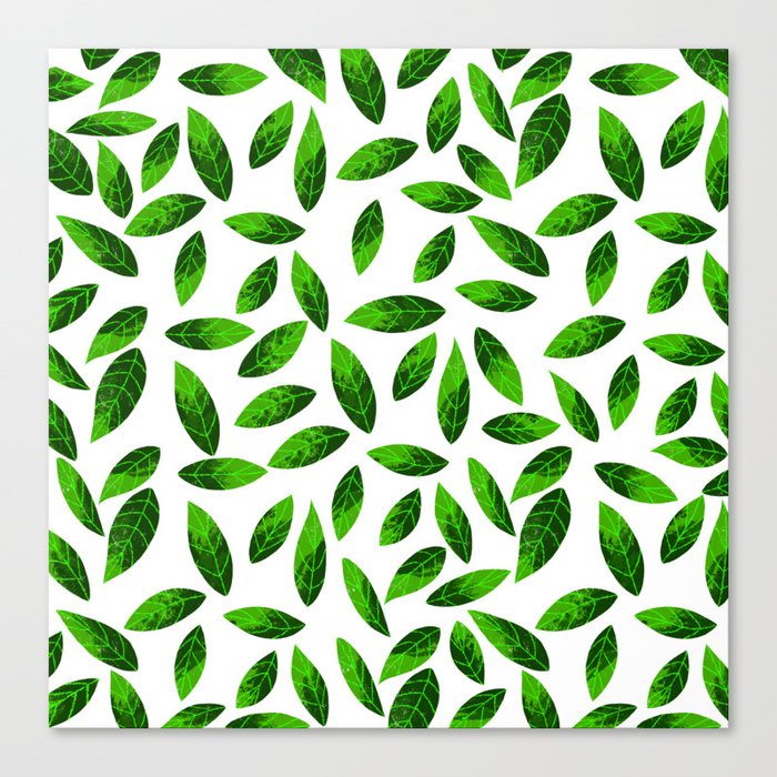 green leaf pattern Canvas Print