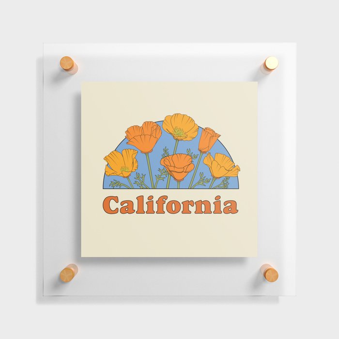 California Poppies Floating Acrylic Print