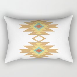 Southwest Santa Fe — Geometric Tribal Indian Abstract Pattern Rectangular Pillow