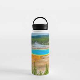 Yellowstone National Park Grand Prismatic Print Water Bottle