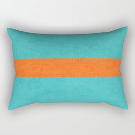 aqua and orange classic Rectangular Pillow