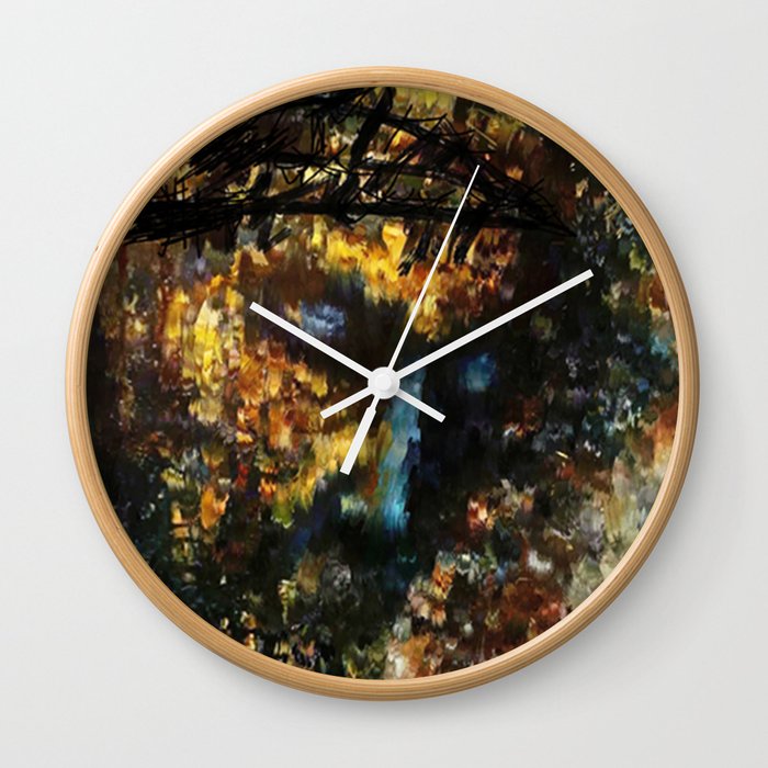 jesus christ abstract painting Wall Clock
