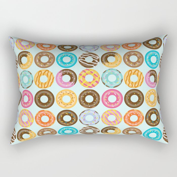 Donut Pattern Rectangular Pillow