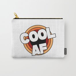 Cool AF / Super Cool  Carry-All Pouch | Funny, Trendy, Yellow, Megacool, Graphicdesign, Coolas, Ascoolas, Retro, Cool, Red 