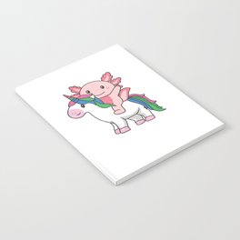 Polysexual Flag Pride Lgbtq Axolotl On Unicorn Notebook