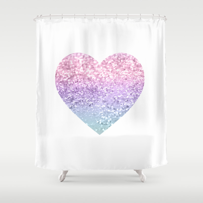 Unicorn Girls Glitter Heart 1 Shiny Pastel Decor Art