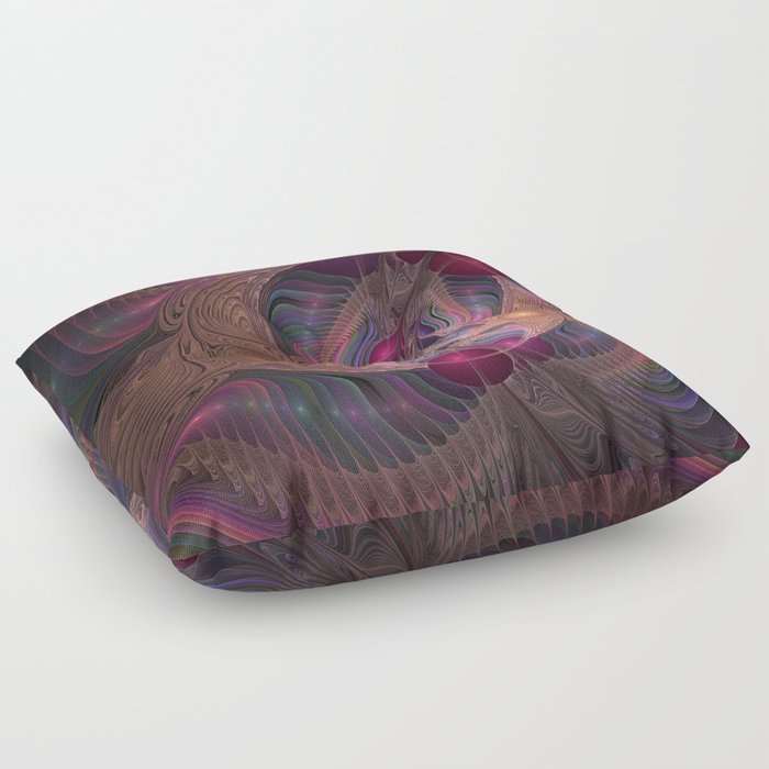 Colorful Abstract Fractal Floor Pillow