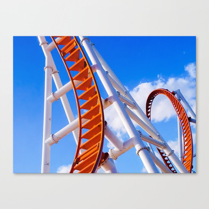 Roller Coaster Up and Down Coney Island Canvas Print