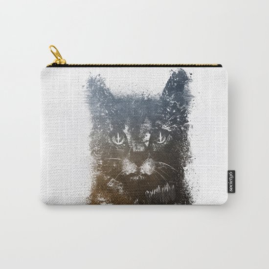 Gray cat Lucky Carry-All Pouch