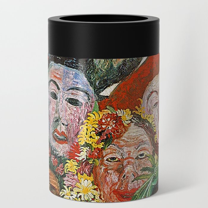 A face in the crowd; Ensor with Masks, selfportrait, Ensor aux masques grotesque art portrait