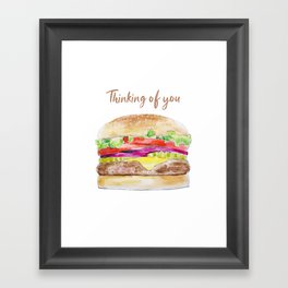 Hamburger (Thinking of You) Framed Art Print