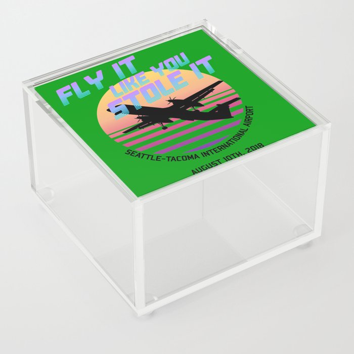 Fly It Like You Stole It - Richard Russell, Sky King, 2018 Horizon Air Q400 Incident Acrylic Box