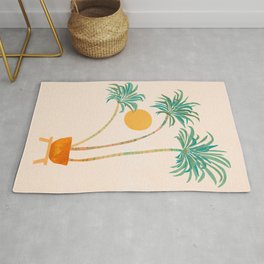 SoCal Palms / Tropical Illustration Rug