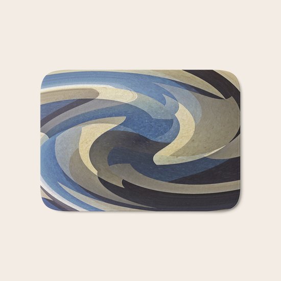 Bluetan Swirl Bath Mat