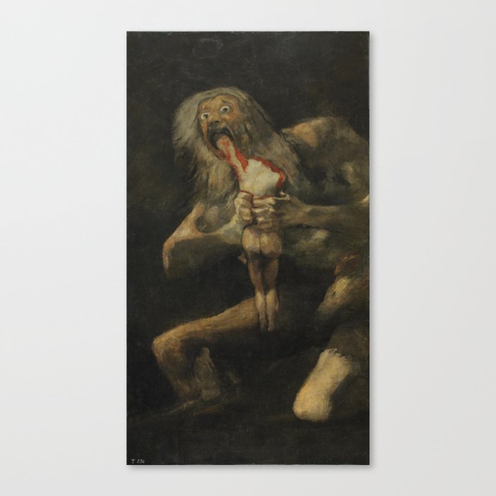 Saturn Devouring His Son by Goya Canvas Print
