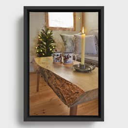 Christmas in the Cottage Framed Canvas