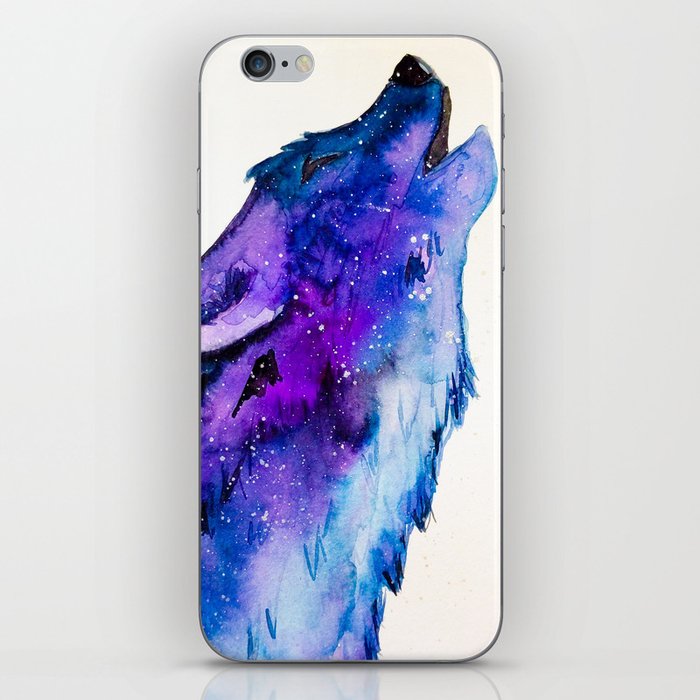 Galaxy Wolf iPhone Skin