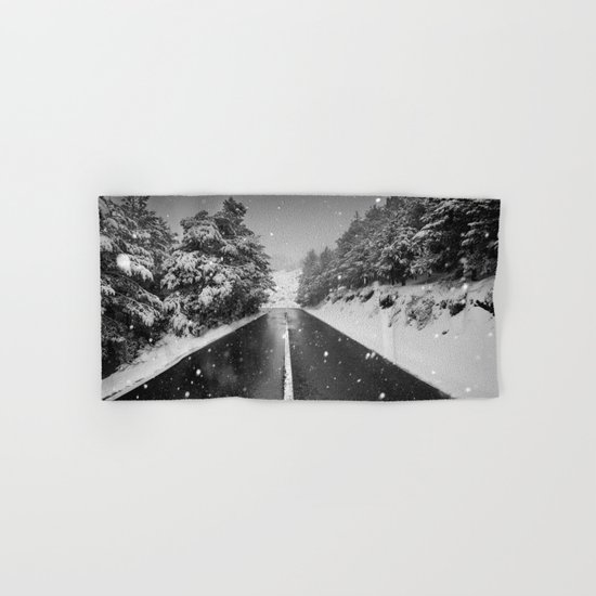 "The road". Bw Hand & Bath Towel