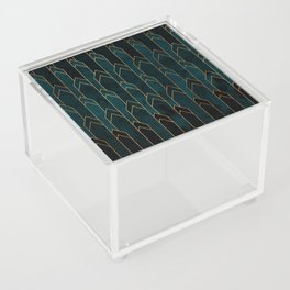 Teal and Turquoise Stone Towers Acrylic Box