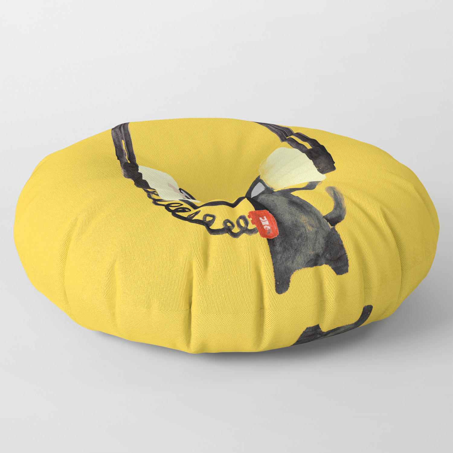 I Love Huge Headphone Floor Pillow By Budikwan Society6