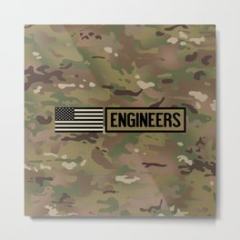 Engineers (Camouflage) Metal Print | 12C, 12B, 12T, Camouflage, 12X, Army, Engineer, 12Y, Graphicdesign, 12R 