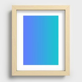 Turquoise Blue Gradient Recessed Framed Print