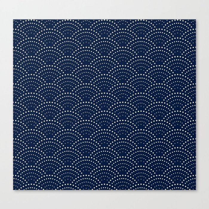 Japanese Blue Wave Seigaiha Indigo Super Moon Pattern Leinwanddruck Japanese Blue Wave Seigaiha Indigo Super Moon Pattern Leinwanddruck