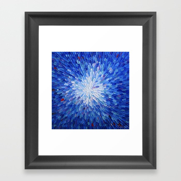 Electric blue, ultramarine, petals, flower - Abstract #26 Framed Art Print