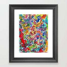 Urban Graffiti Pattern Art Made With Ink and Pen Framed Art Print