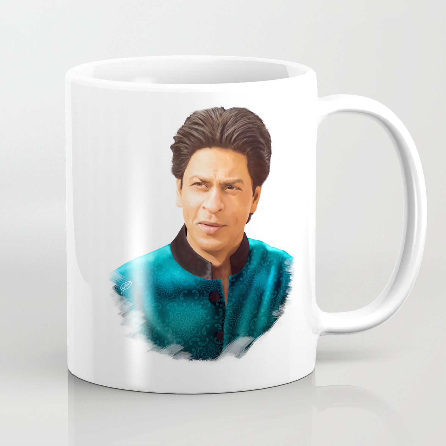 Shah Rukh Khan Is A King Of Bollywood Digital Painting Coffee Mug