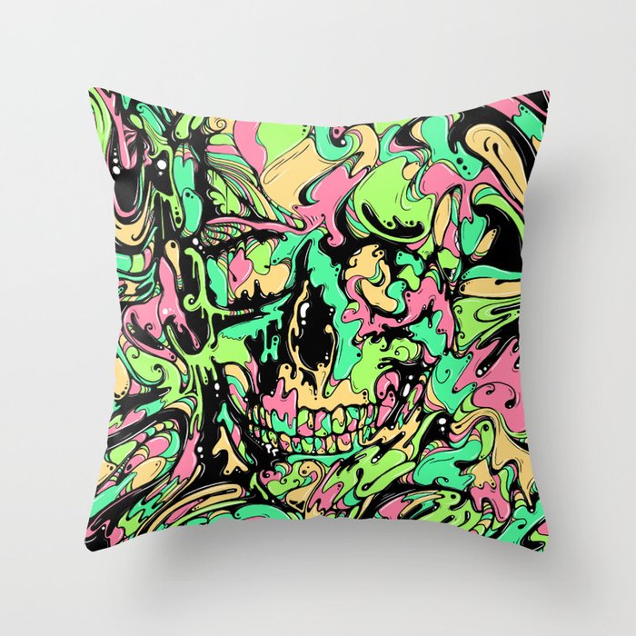 SKULL (Colorway B) Throw Pillow