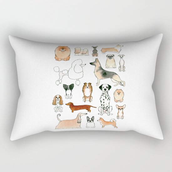 Dogs Rectangular Pillow