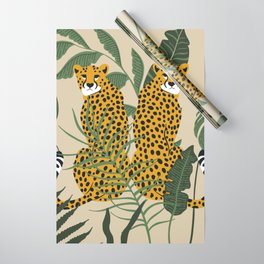 Palm Jungle Cheetah Prints Wrapping Paper