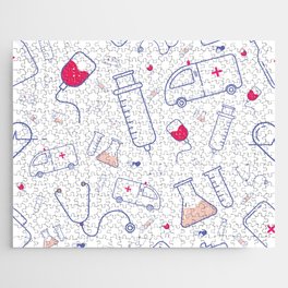 Medical Pattern Jigsaw Puzzle