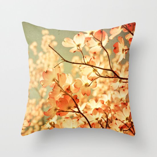 Vintage Pink Throw Pillow