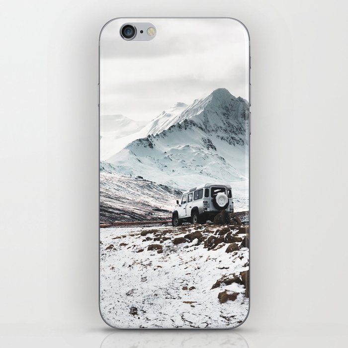 on the road in iceland iPhone Skin