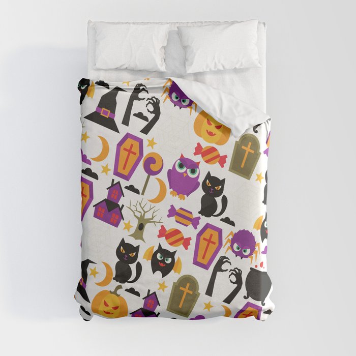 Happy Halloween Pattern Duvet Cover