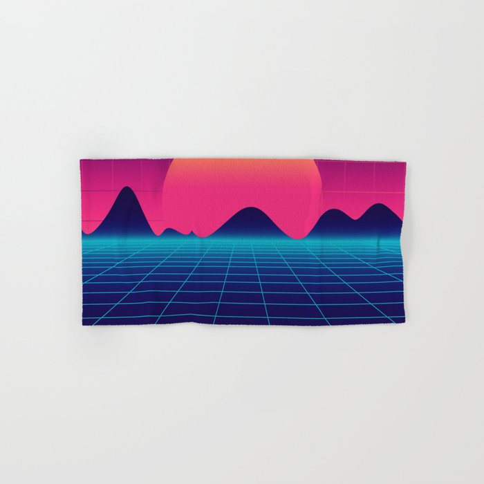 Throwback Sunset Synthwave Hand & Bath Towel